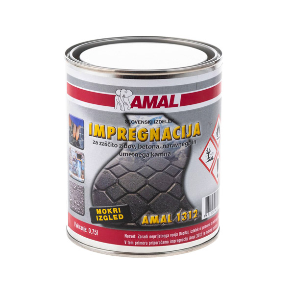 Impregnacija za kamen in beton Amal 1312, mokri izgled